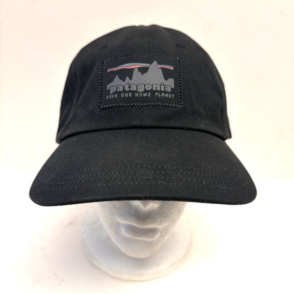 Patagonia Save Our Home Planet Slideback Baseball Cap Black One Size Adjustable